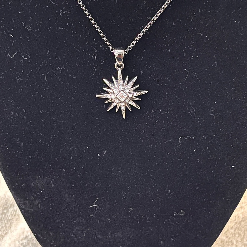 Lia Sophia Radiant Silver Star Necklace